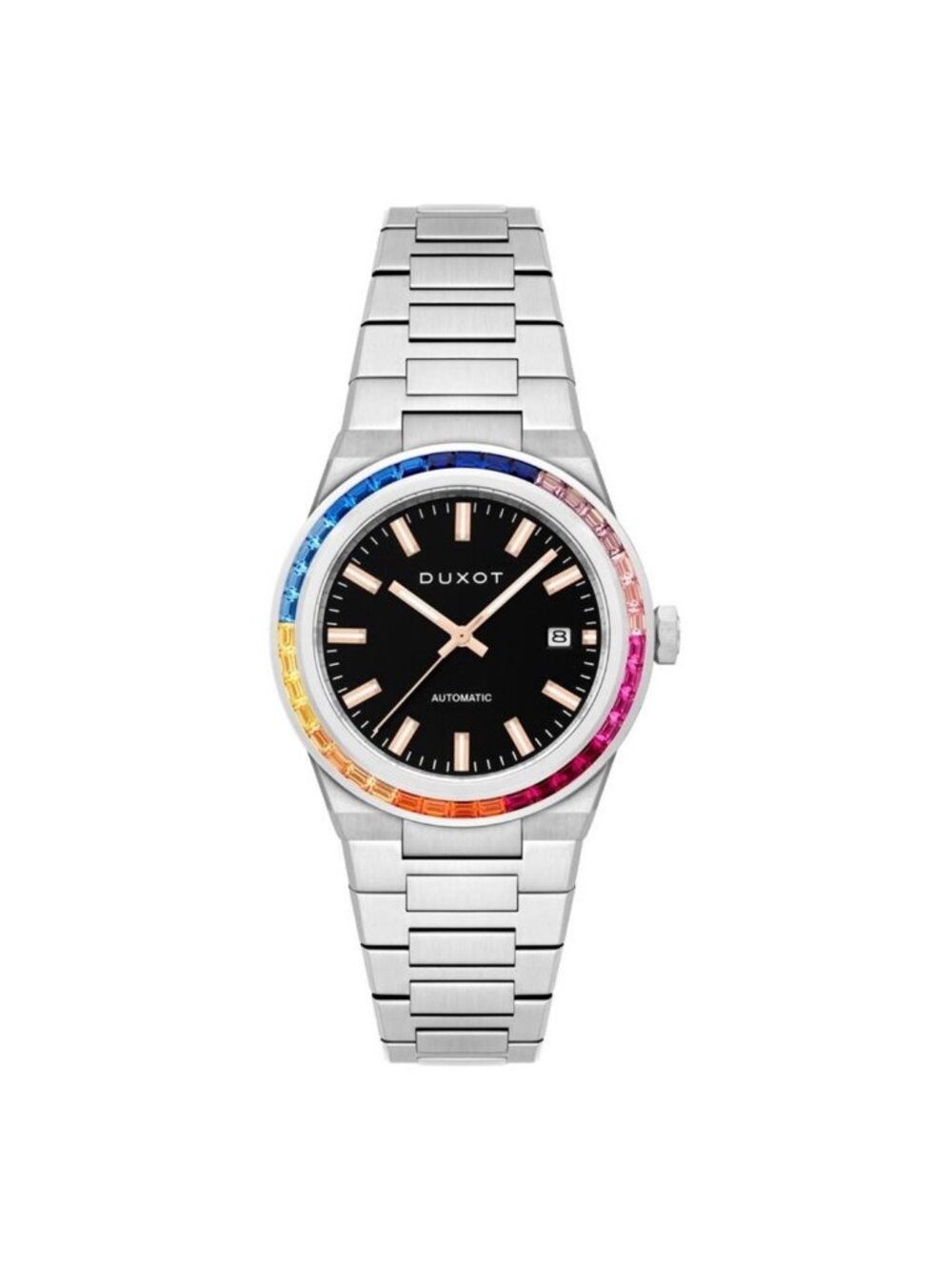 NWT Duxot Alicante Rainbow Black Dial Men's Watch